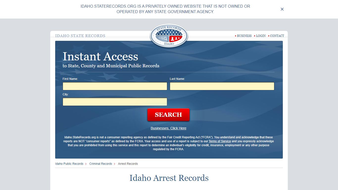 Idaho Arrest Records | StateRecords.org